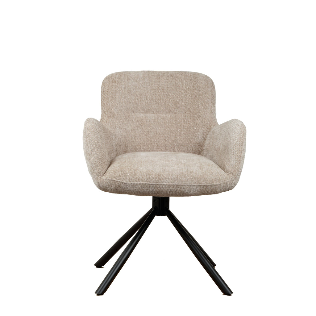Leta Draaistoel - Beige - Chenille