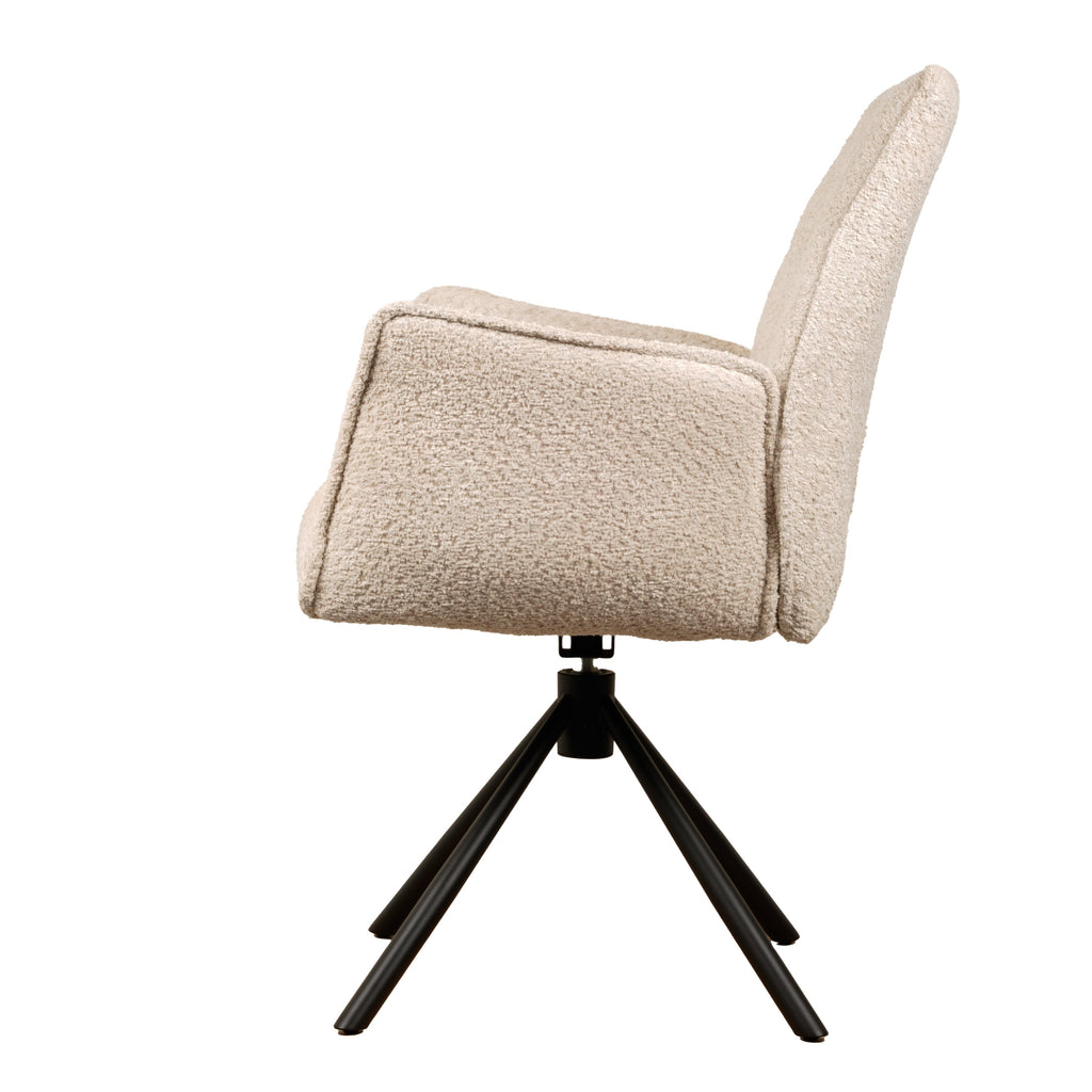 Nora Draaistoel - Beige - Chenille