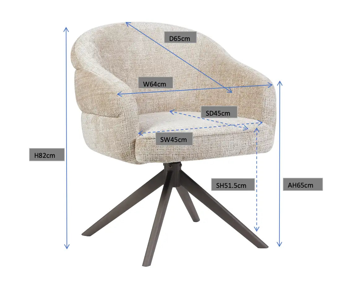 Stoel Lotte - Beige
